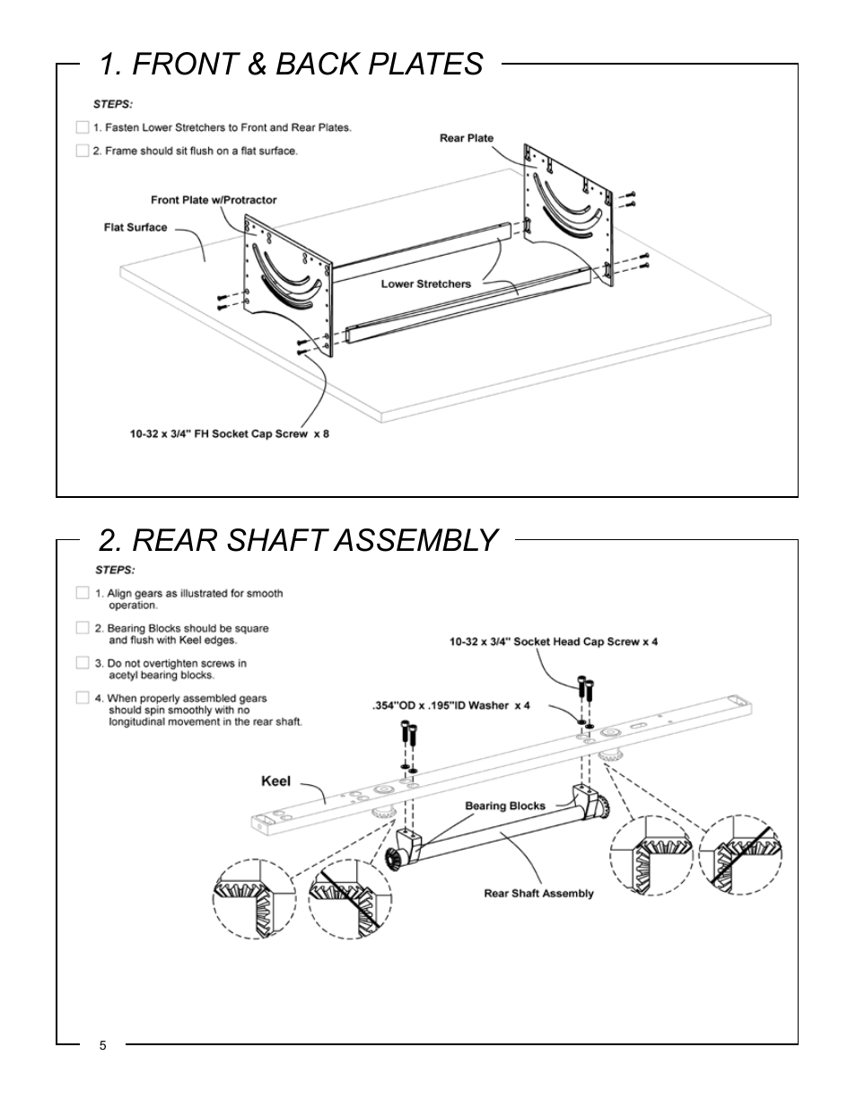 Front & back plates 2. rear shaft assembly | Philips Jointmaker Pro Signature Series User Manual | Page 6 / 24