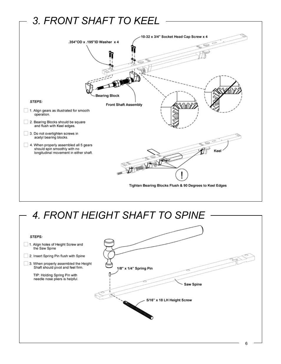 Front shaft to keel 4. front height shaft to spine | Philips Jointmaker Pro Signature Series User Manual | Page 7 / 24