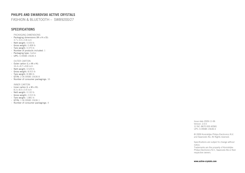 Philips SWB9200 User Manual | Page 2 / 2