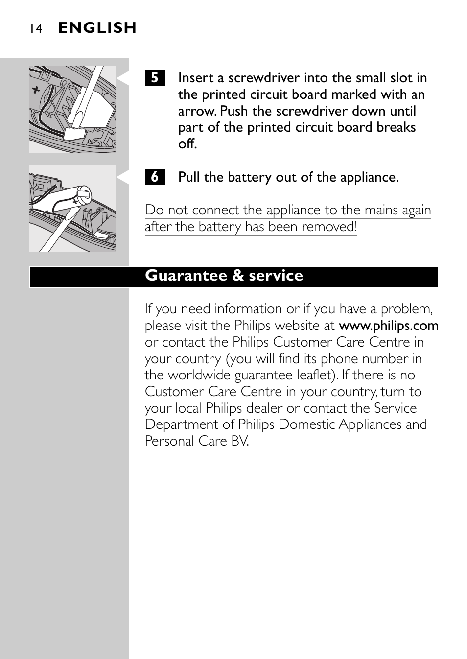 Philips QC5040 User Manual | Page 14 / 112