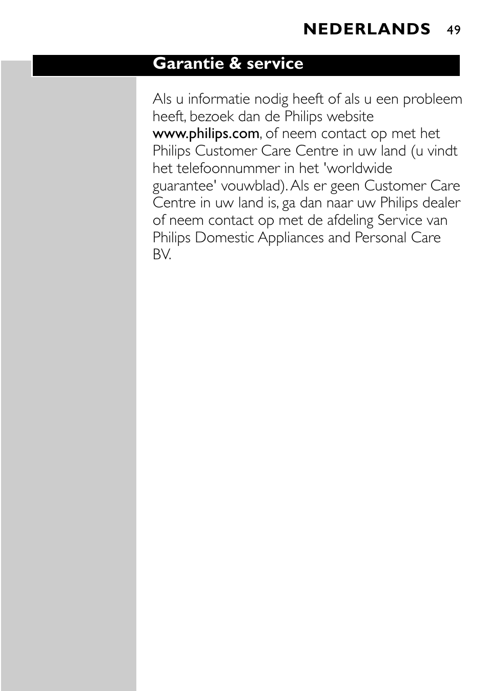 Philips QC5040 User Manual | Page 49 / 112