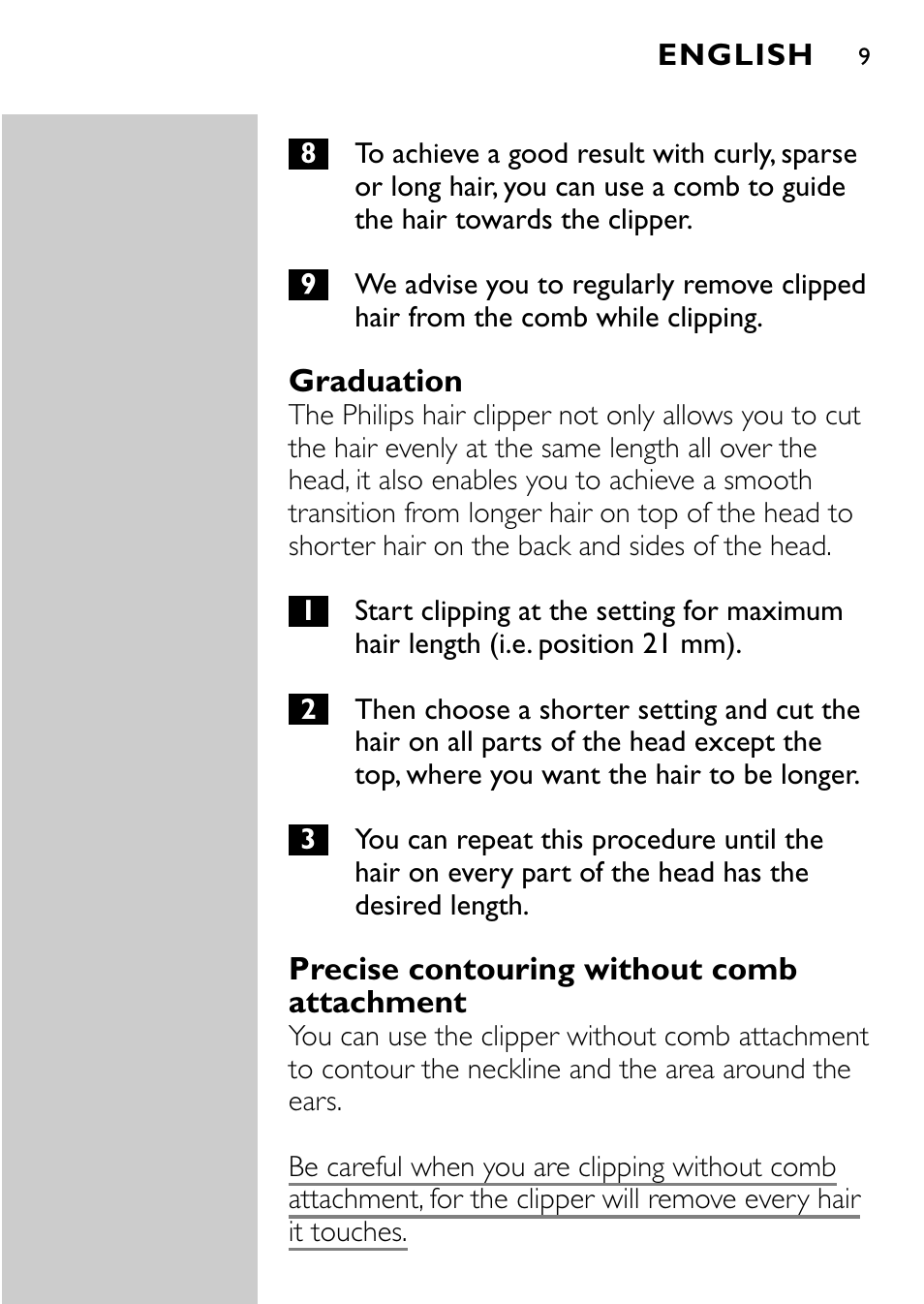 Philips QC5040 User Manual | Page 9 / 112
