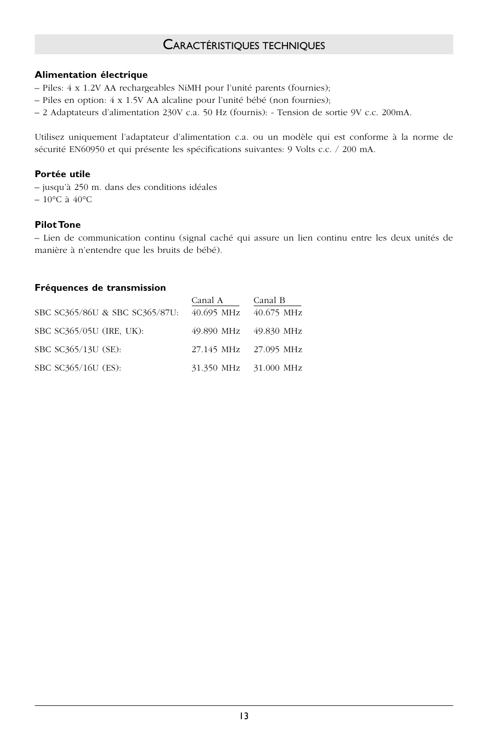 Philips SBCSC365 User Manual | Page 14 / 75