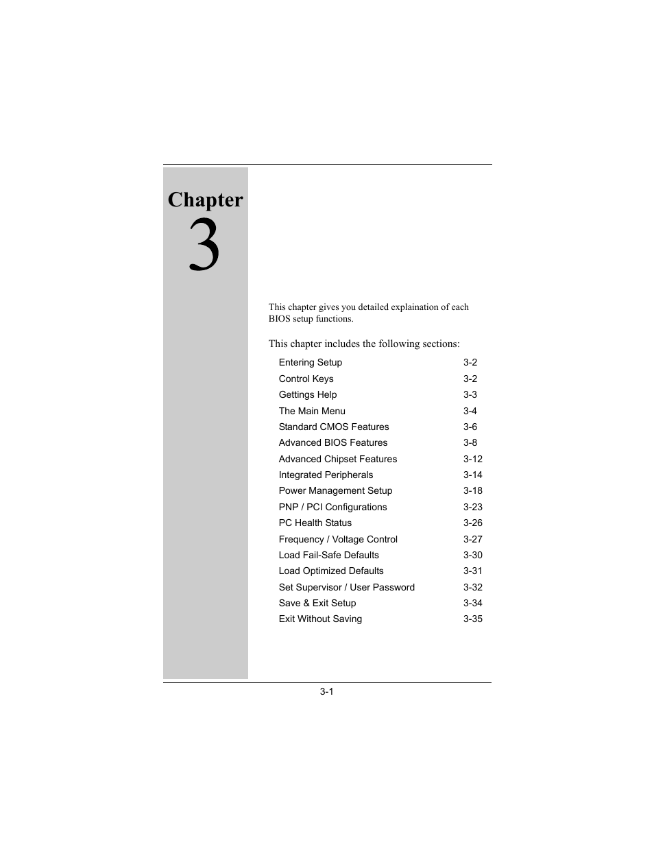 Chapter, Bios setup | Philips Mini-ITX Mainboard EPIA-MII User Manual | Page 36 / 75