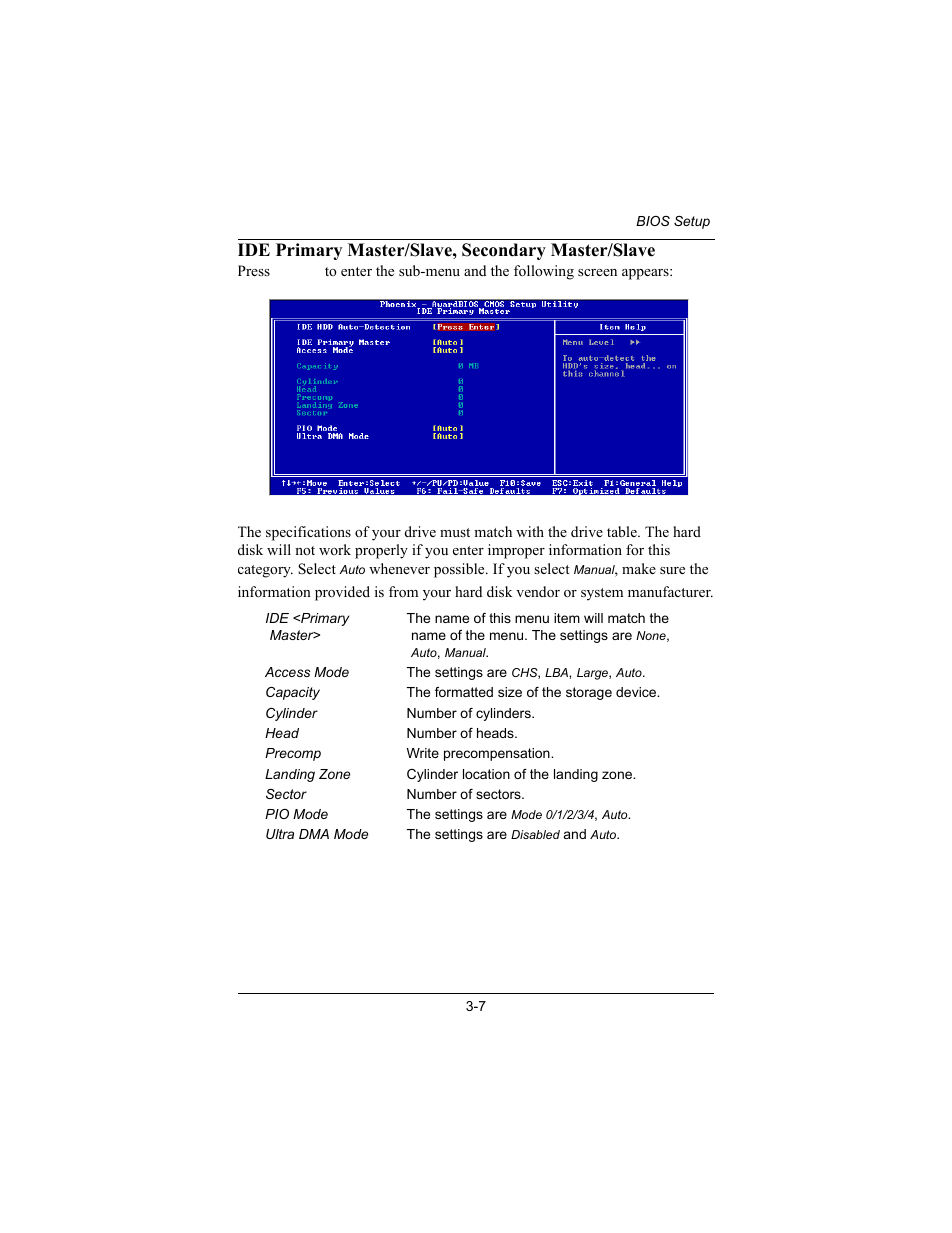 Ide primary master/slave, secondary master/slave | Philips Mini-ITX Mainboard EPIA-MII User Manual | Page 42 / 75