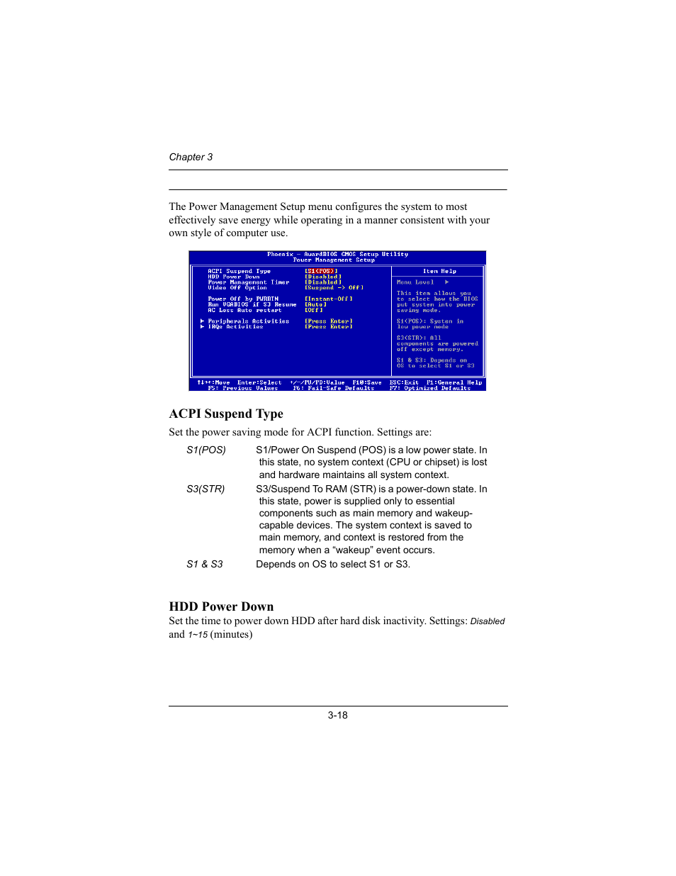 Power management setup | Philips Mini-ITX Mainboard EPIA-MII User Manual | Page 53 / 75