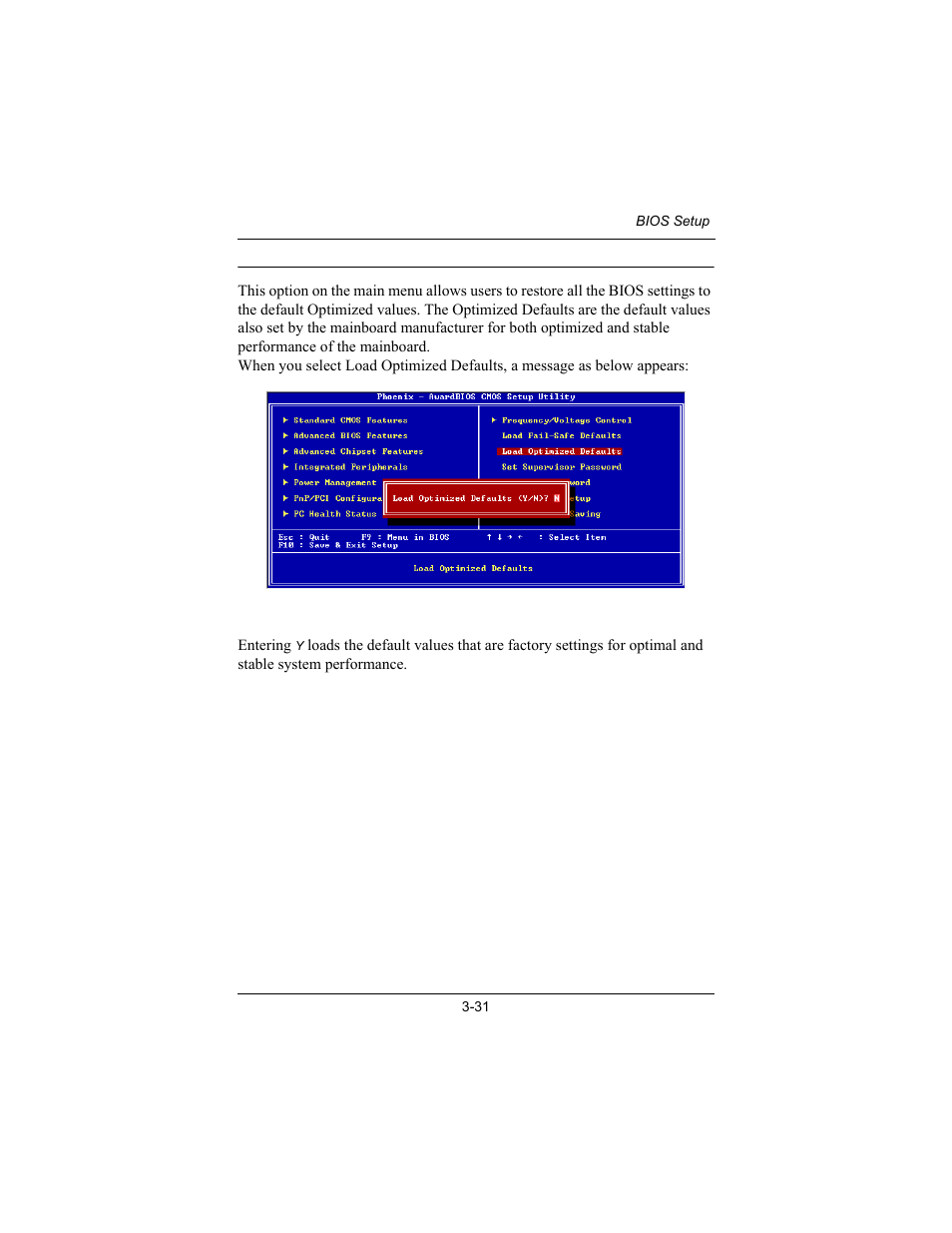 Load optimized defaults | Philips Mini-ITX Mainboard EPIA-MII User Manual | Page 66 / 75