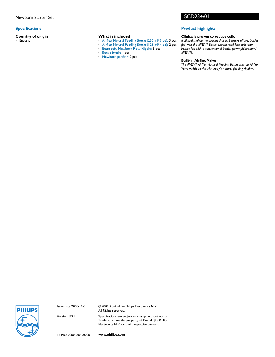 Philips AVENT SCD234/01 User Manual | Page 2 / 2