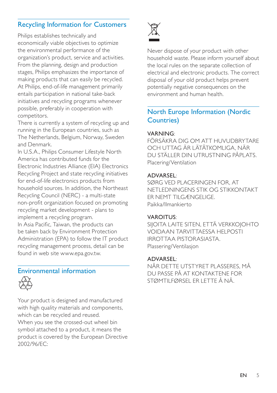 Philips SPF2307 User Manual | Page 4 / 35
