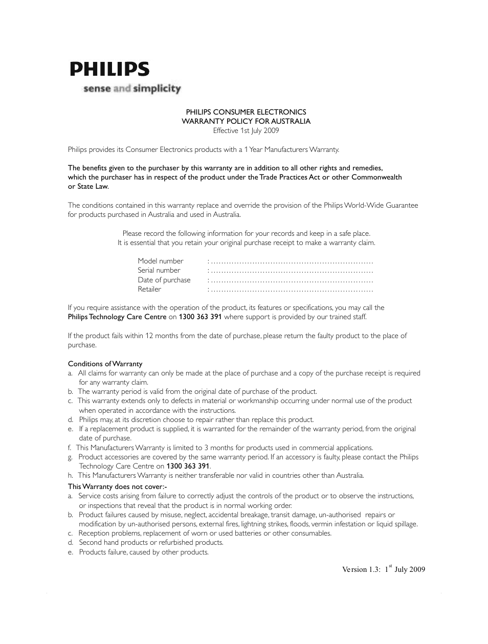 Philips AJ3231/79 User Manual | Page 10 / 12