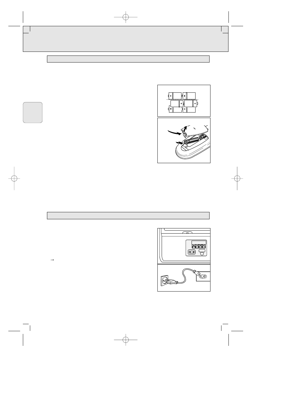 Fuente de alimentación, Red eléctrica pilas | Philips AZ 2425/17 User Manual | Page 38 / 49