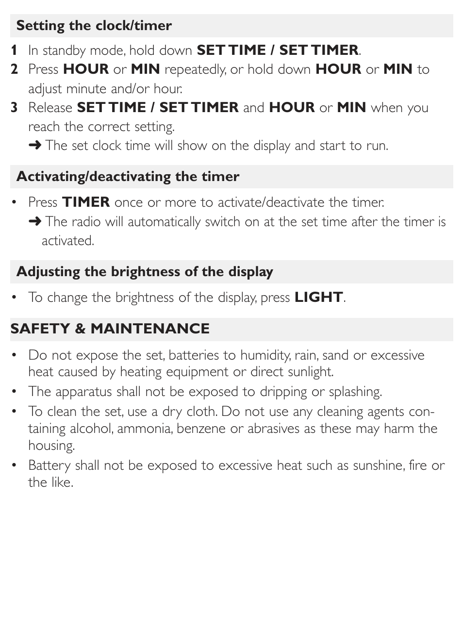 English | Philips AE1850 User Manual | Page 5 / 10