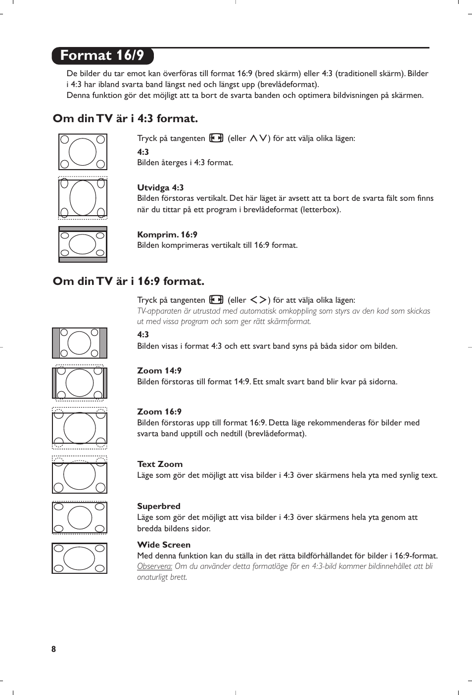 Format 16/9 | Philips 20HF5335D User Manual | Page 17 / 25