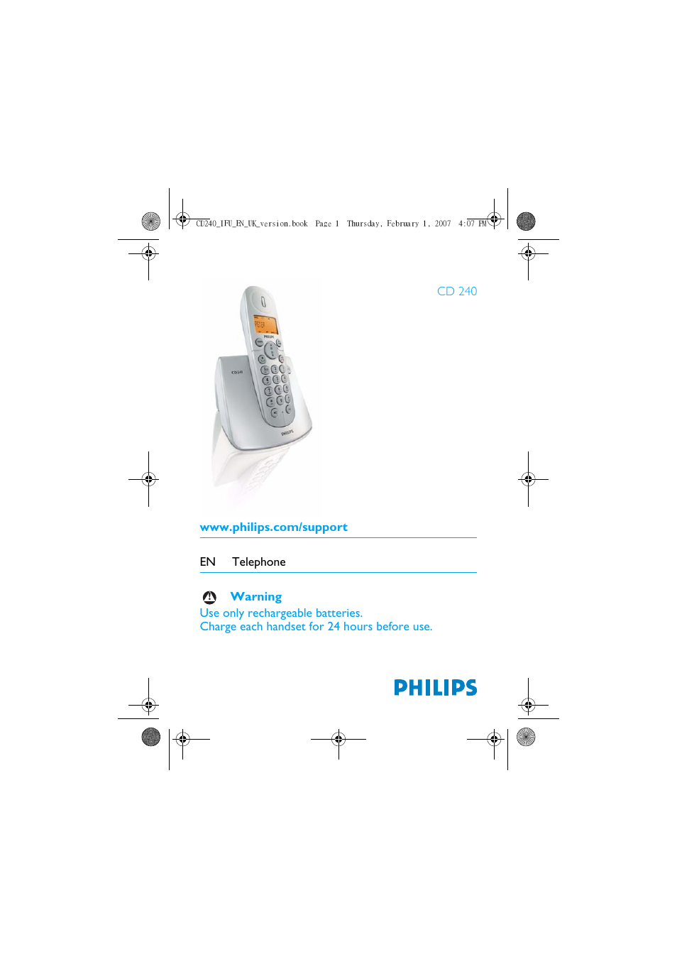 Philips CD 240  EN User Manual | 42 pages