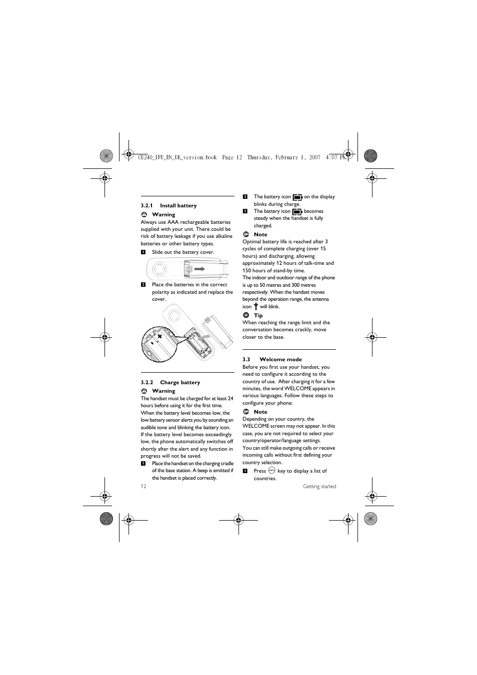 3 welcome mode | Philips CD 240  EN User Manual | Page 14 / 42
