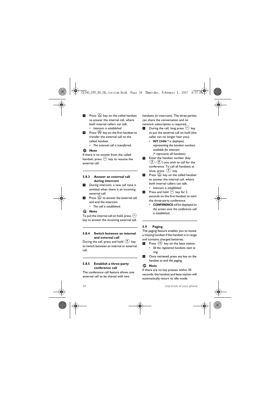 9 paging | Philips CD 240  EN User Manual | Page 26 / 42