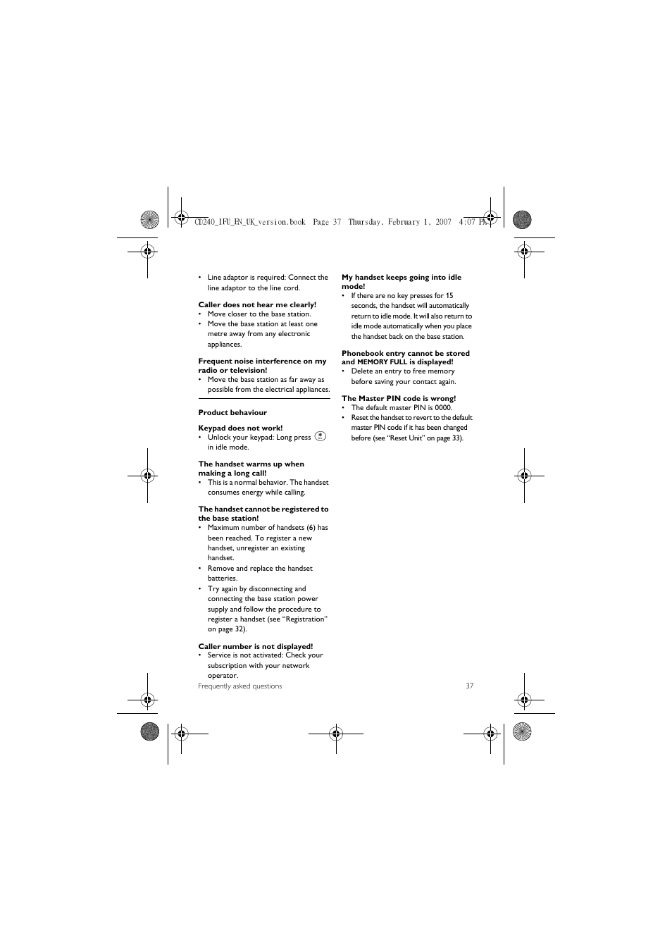 Philips CD 240  EN User Manual | Page 39 / 42