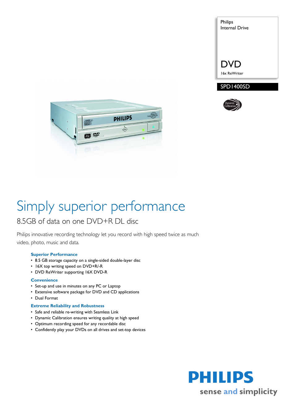 Philips SPD1400SD User Manual | 2 pages