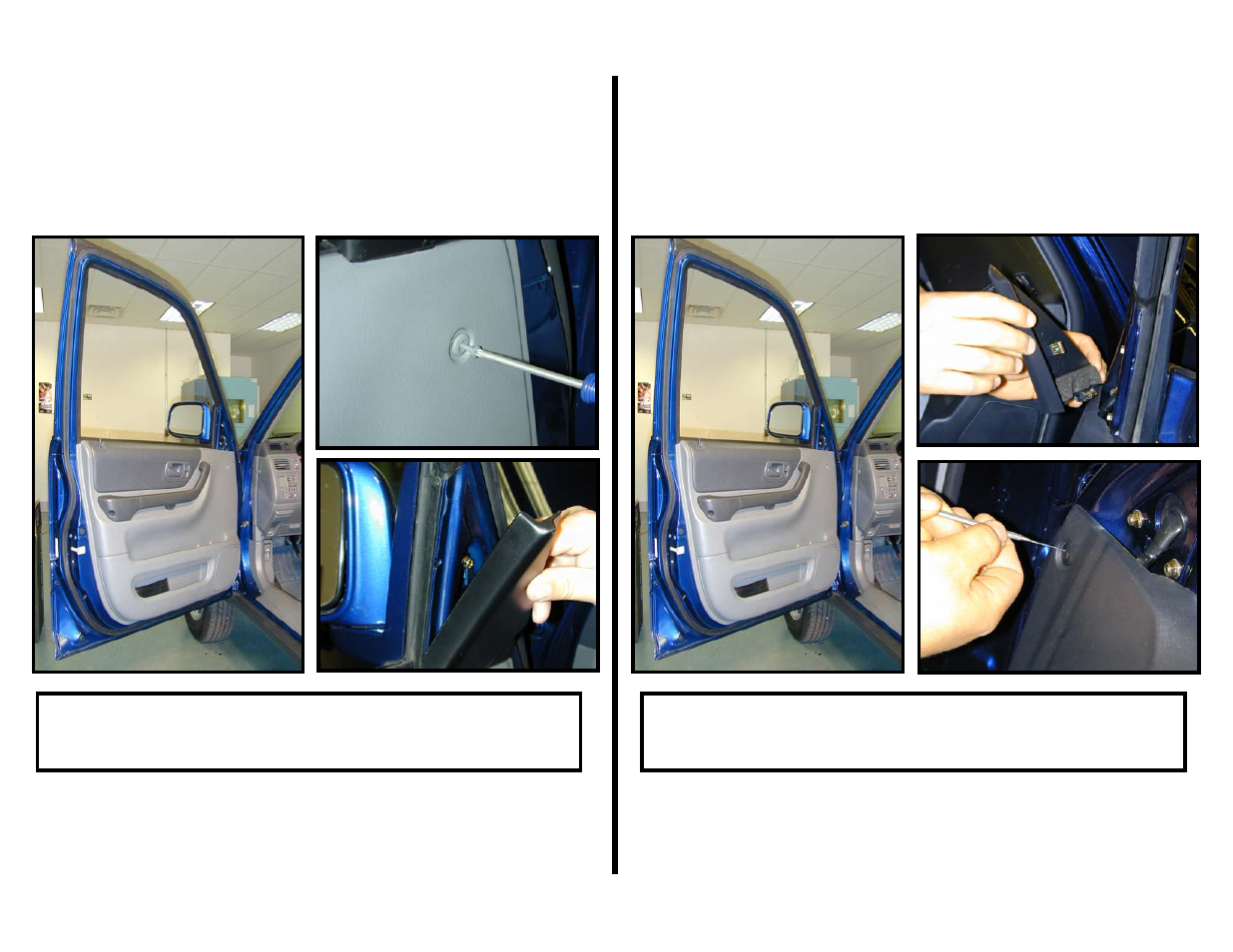 Door panel & mirror housing removal | Philips Signal Mirror CRV 1997-2003 User Manual | Page 3 / 14