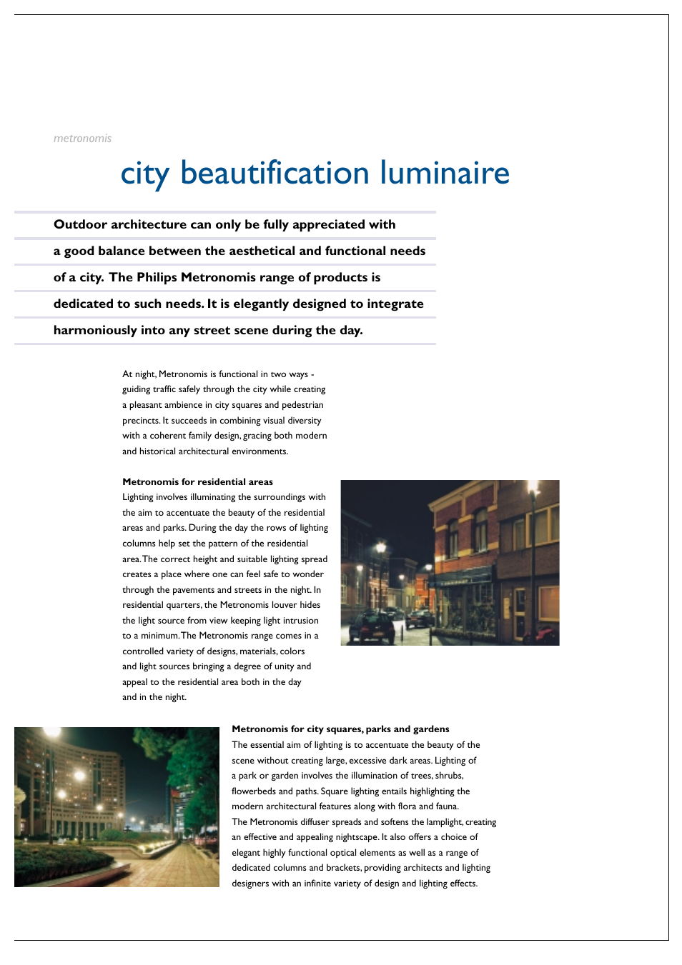 City beautification luminaire | Philips Metronomis User Manual | Page 3 / 6