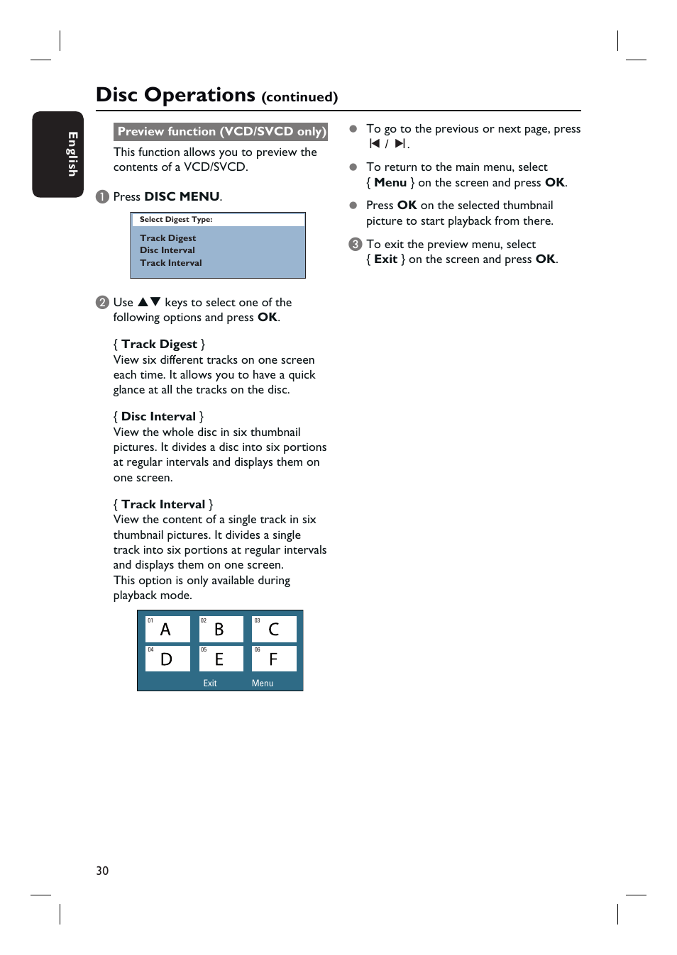Disc operations | Philips HTS3548W User Manual | Page 30 / 55