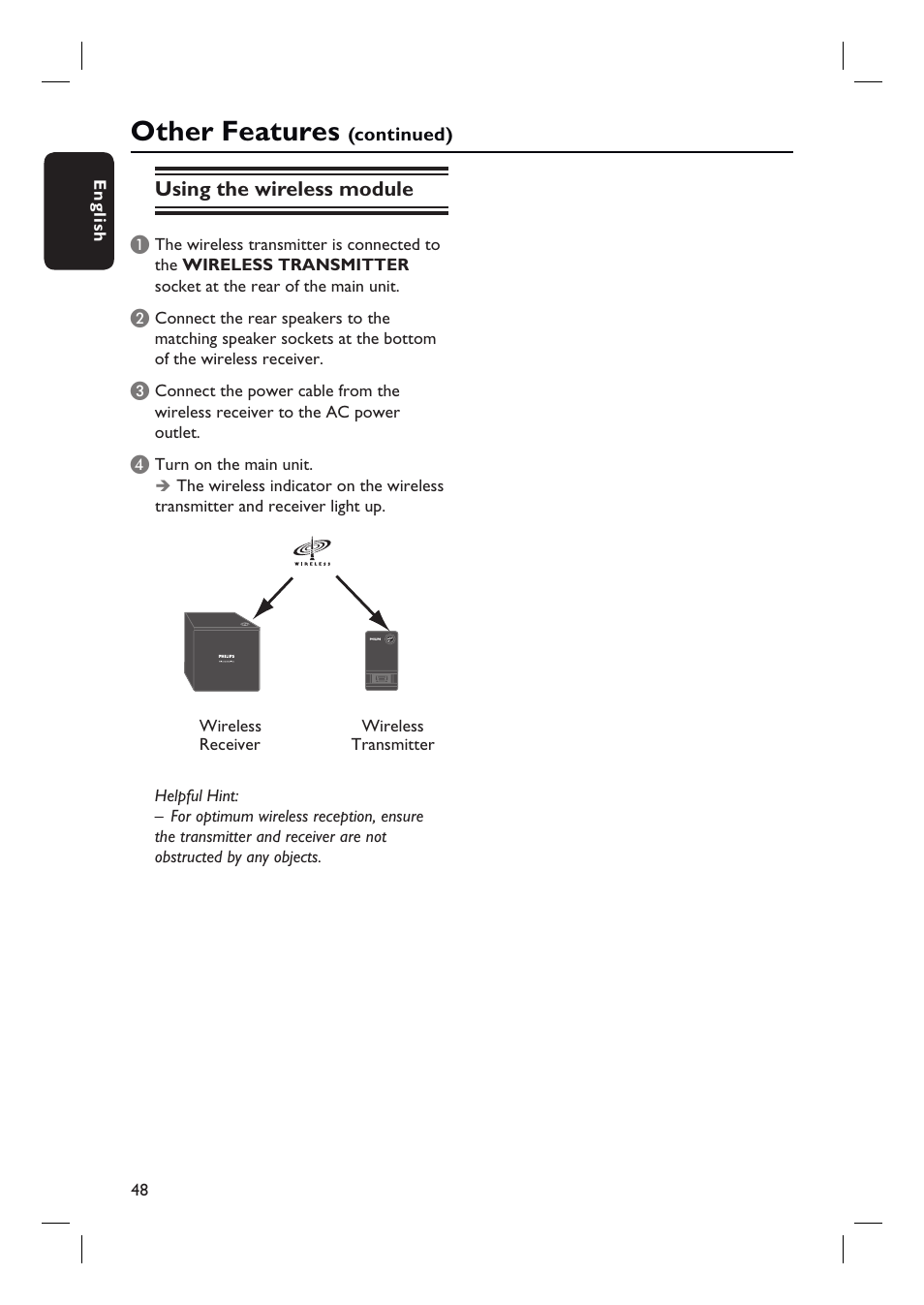 Other features | Philips HTS3548W User Manual | Page 48 / 55
