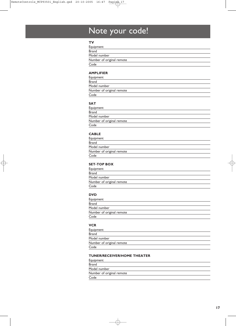 Philips RC4370 User Manual | Page 17 / 20