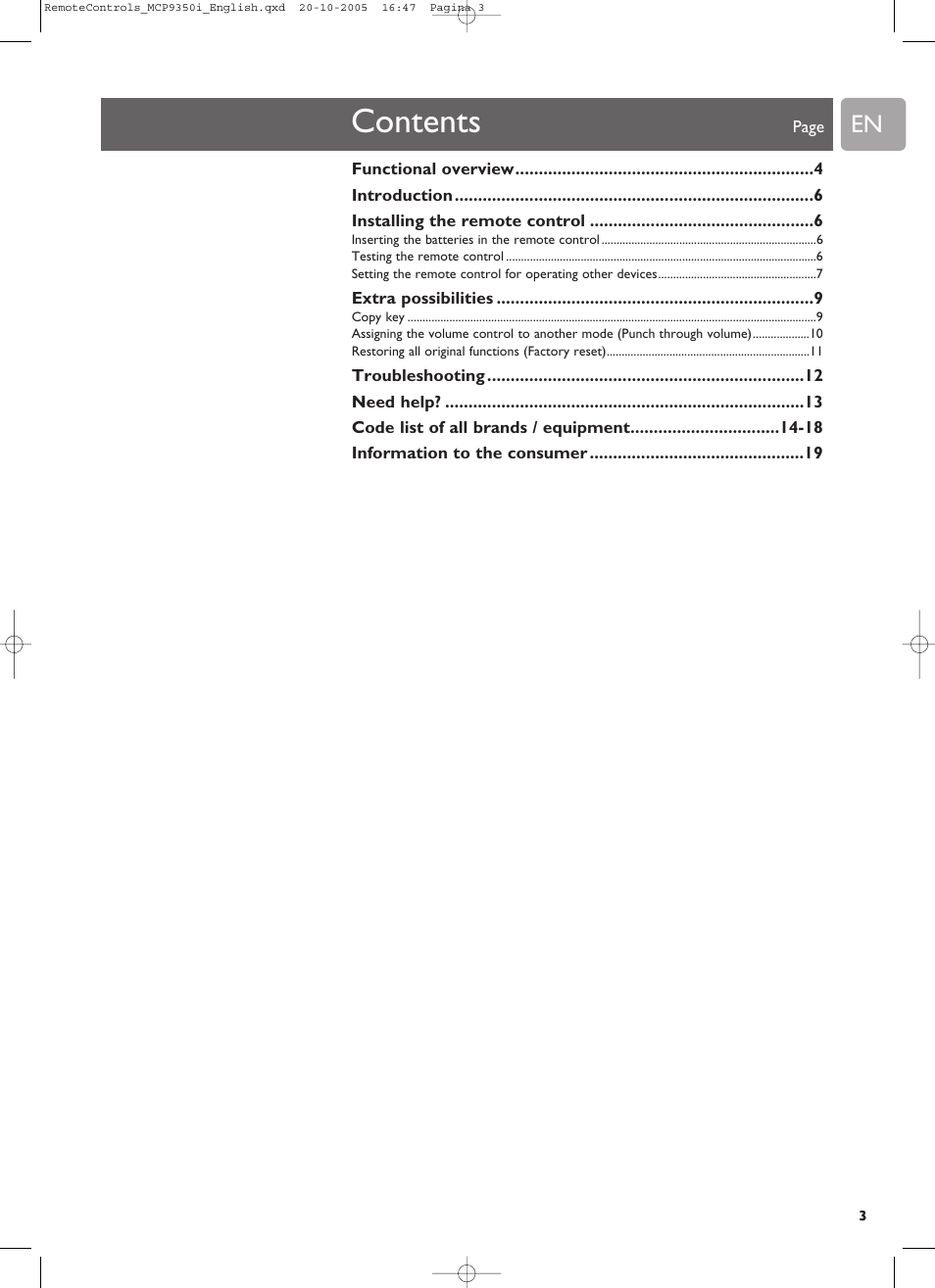 Philips RC4370 User Manual | Page 3 / 20