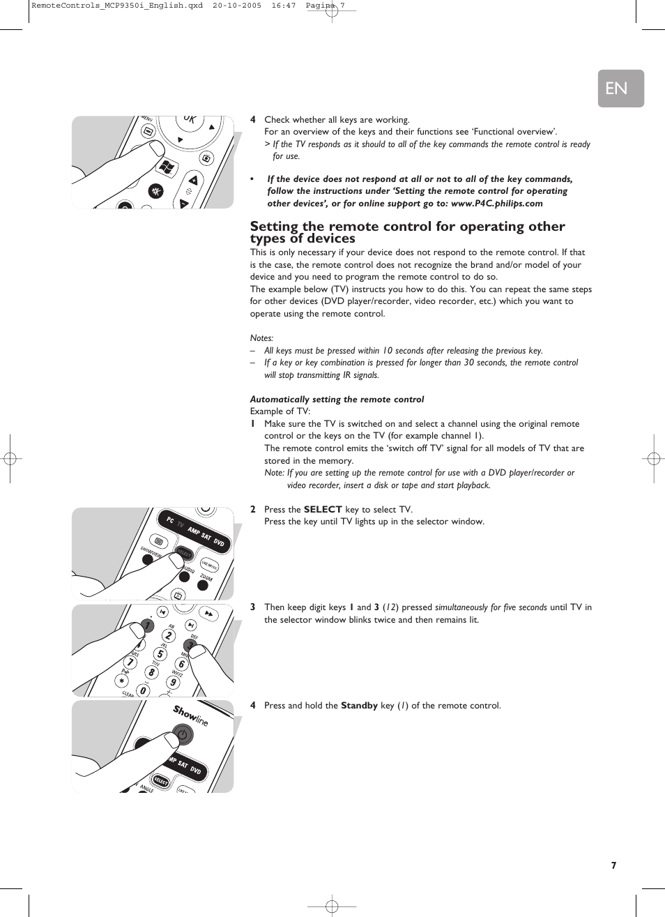 Philips RC4370 User Manual | Page 7 / 20