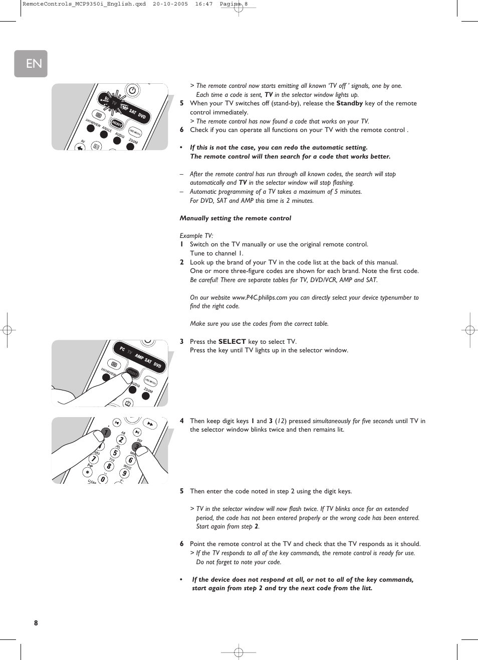 Philips RC4370 User Manual | Page 8 / 20