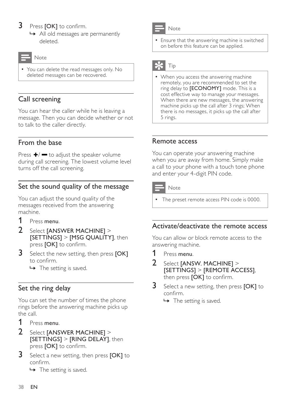 Philips CD360 User Manual | Page 38 / 44