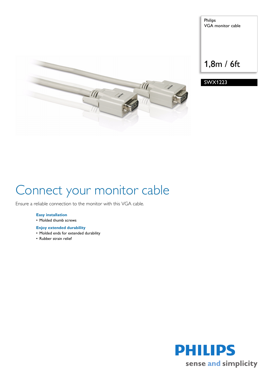 Philips SWX1223 User Manual | 2 pages