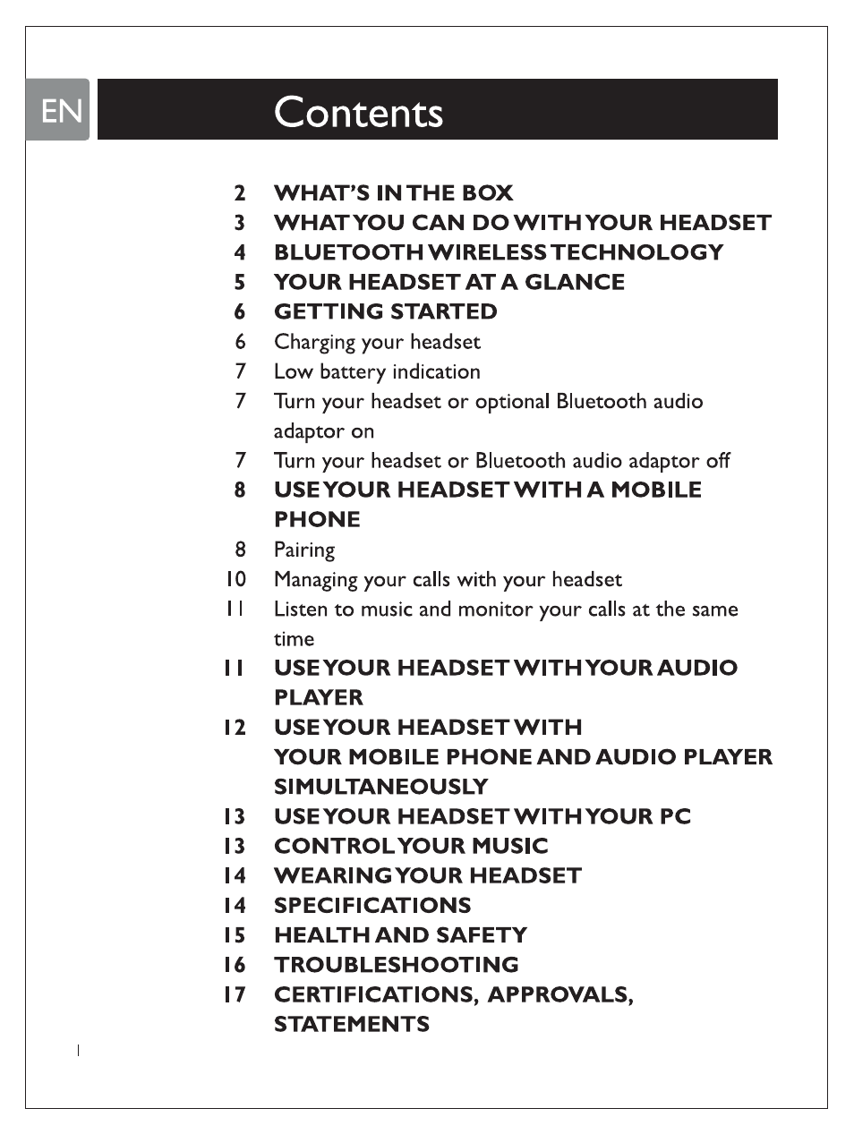 Philips SHB7100/7102/7103 User Manual | Page 3 / 53