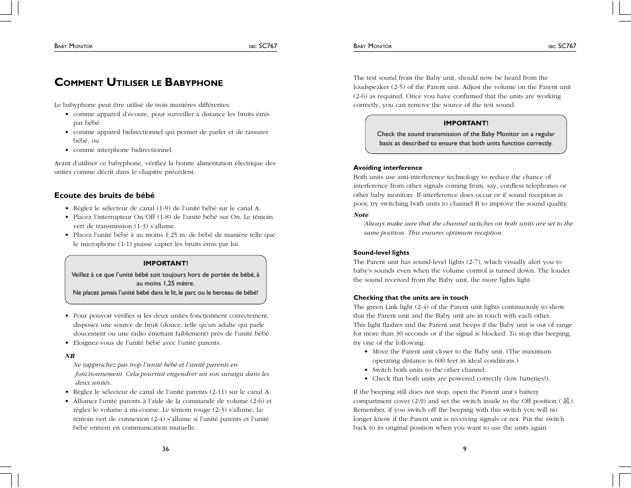 Philips SC767 User Manual | Page 9 / 22