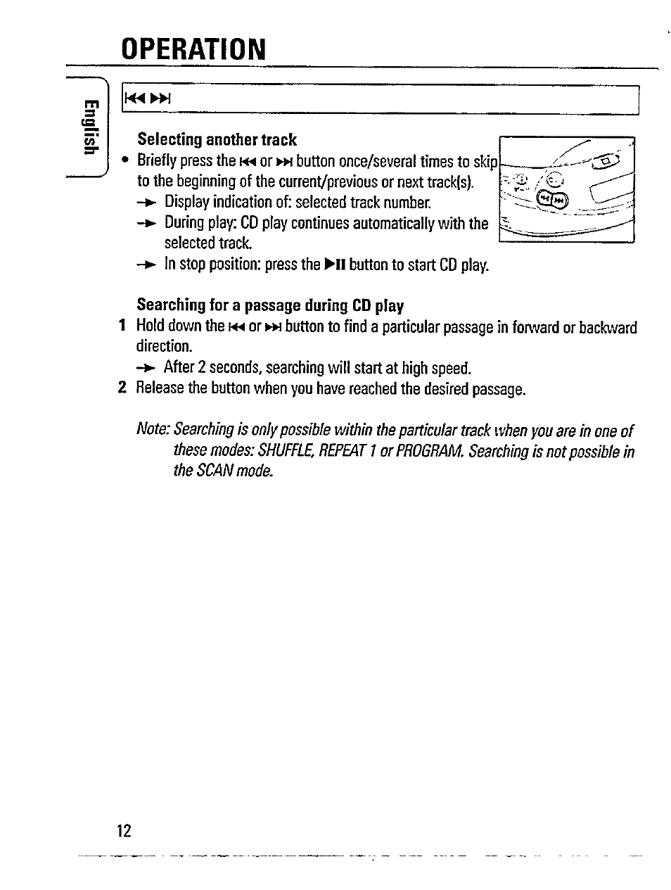 Operation | Philips Magnavox AZ 7363C User Manual | Page 12 / 28