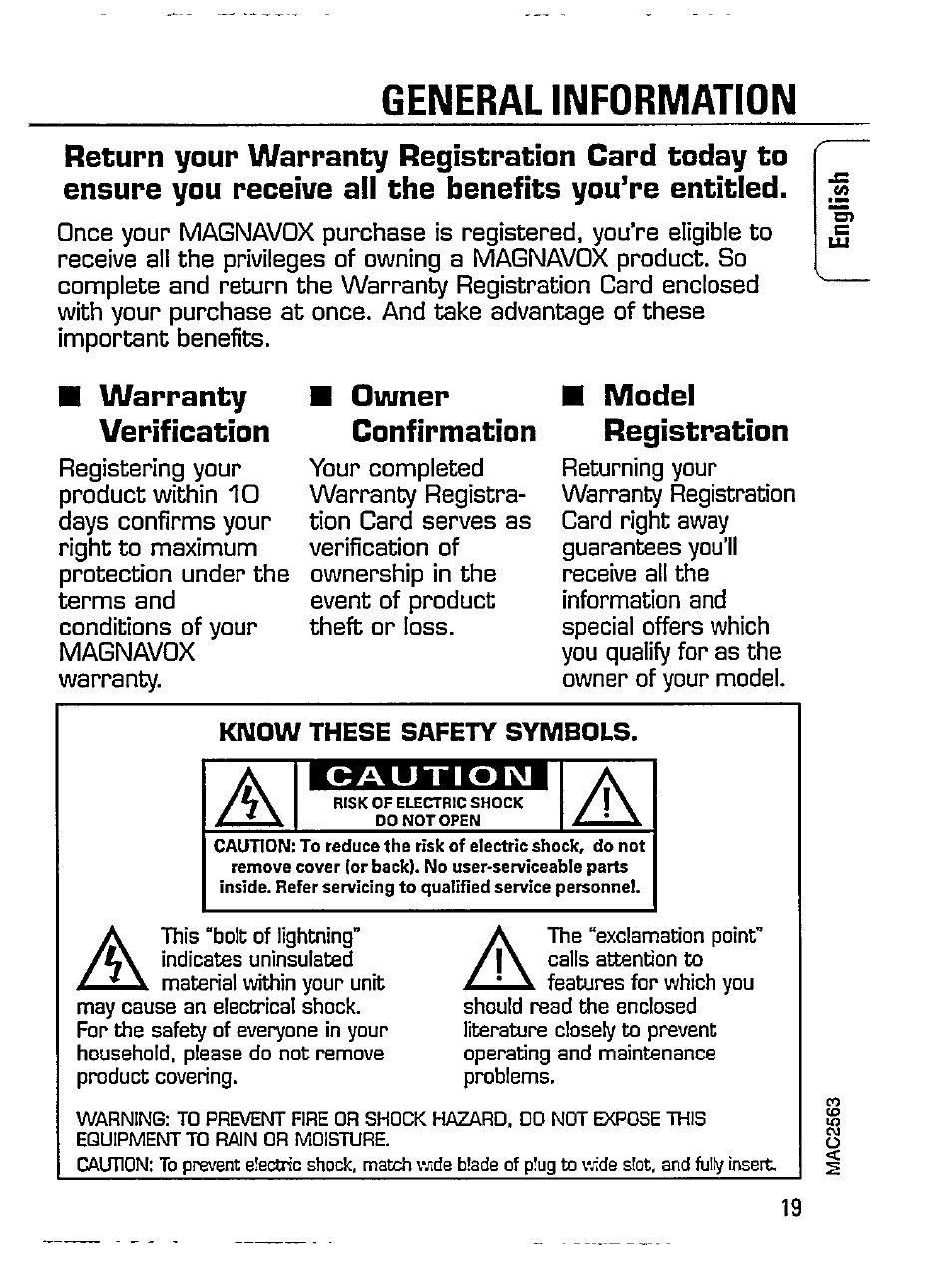 General information | Philips Magnavox AZ 7363C User Manual | Page 19 / 28