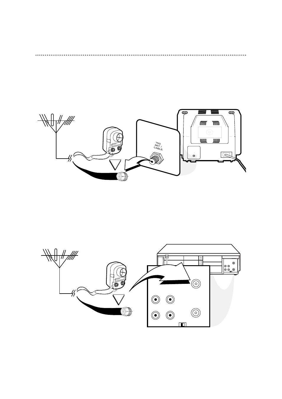 Disconnect the antenna or cable from your tv | Philips SVA102 User Manual | Page 6 / 44