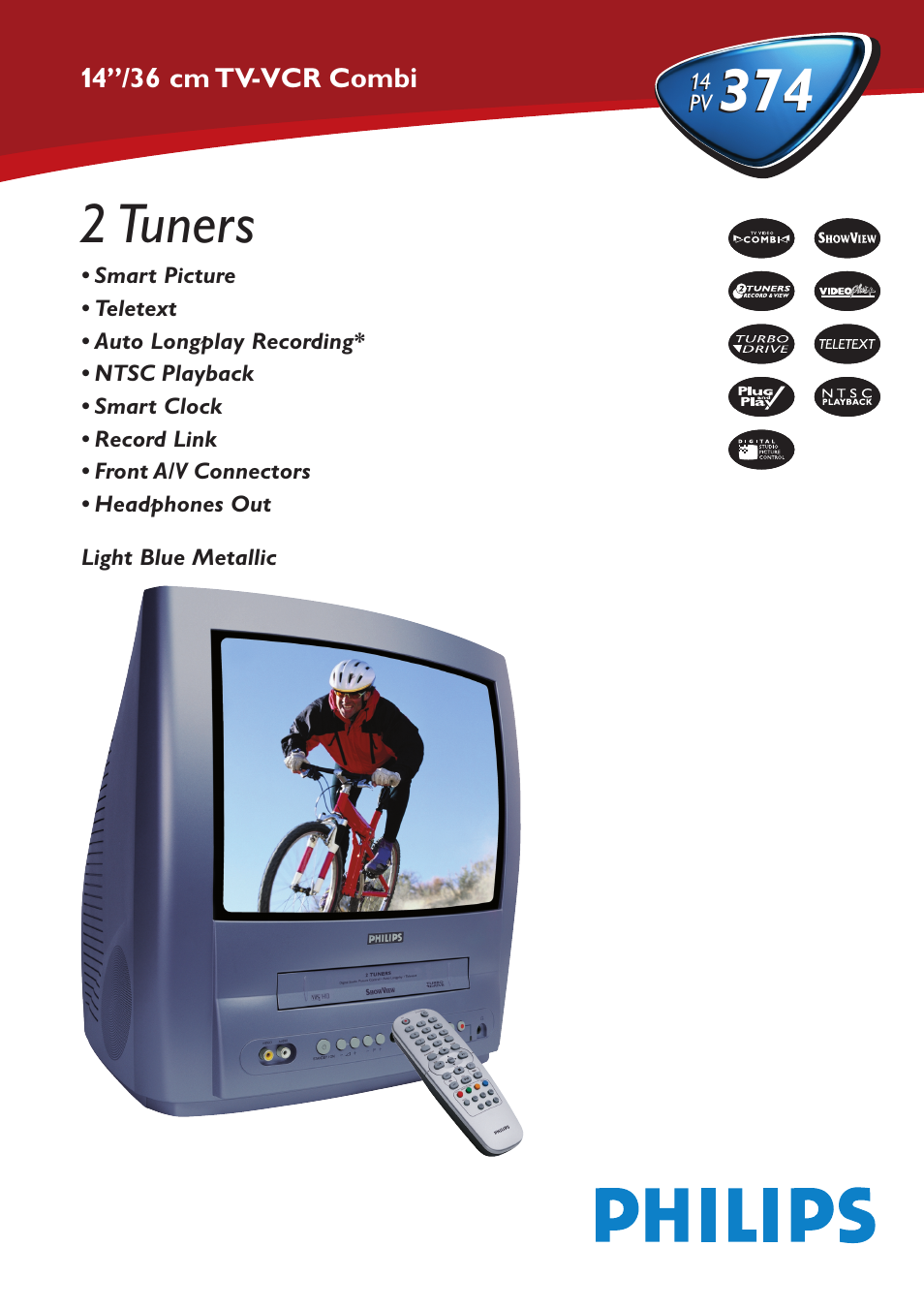 Philips 14PV374 User Manual | 2 pages