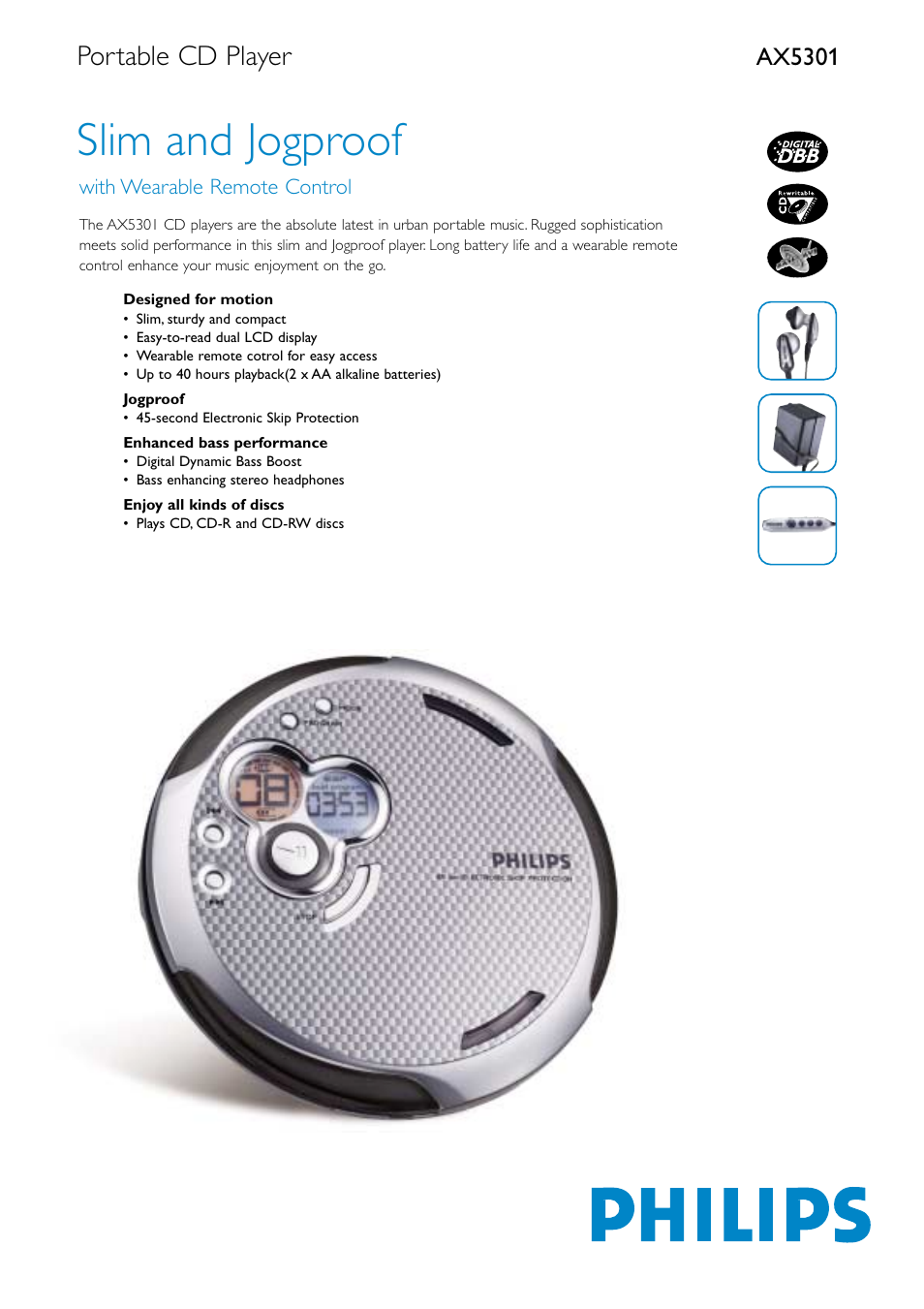 Philips AX5301/05z User Manual | 2 pages
