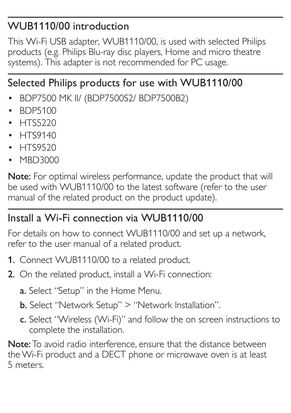 Philips WUB1110/00 User Manual | Page 3 / 12