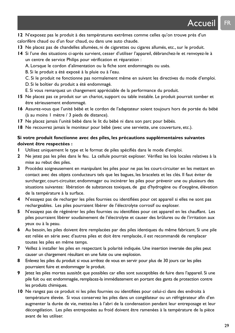 Chapter, Accueil | Philips SCD589 User Manual | Page 29 / 76