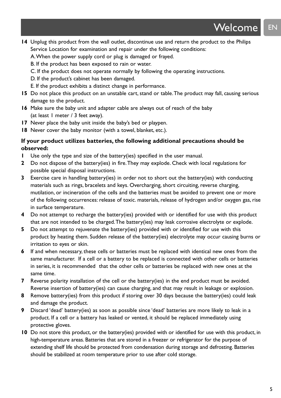 Welcome | Philips SCD589 User Manual | Page 5 / 76