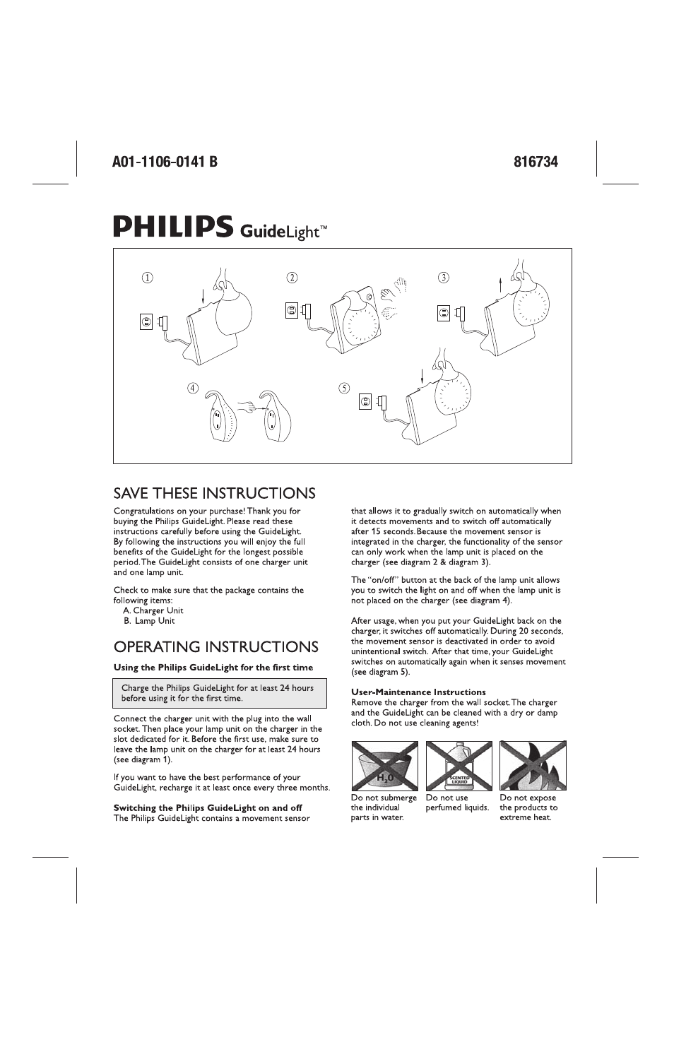 Philips Guidelight 691123148 User Manual | 2 pages