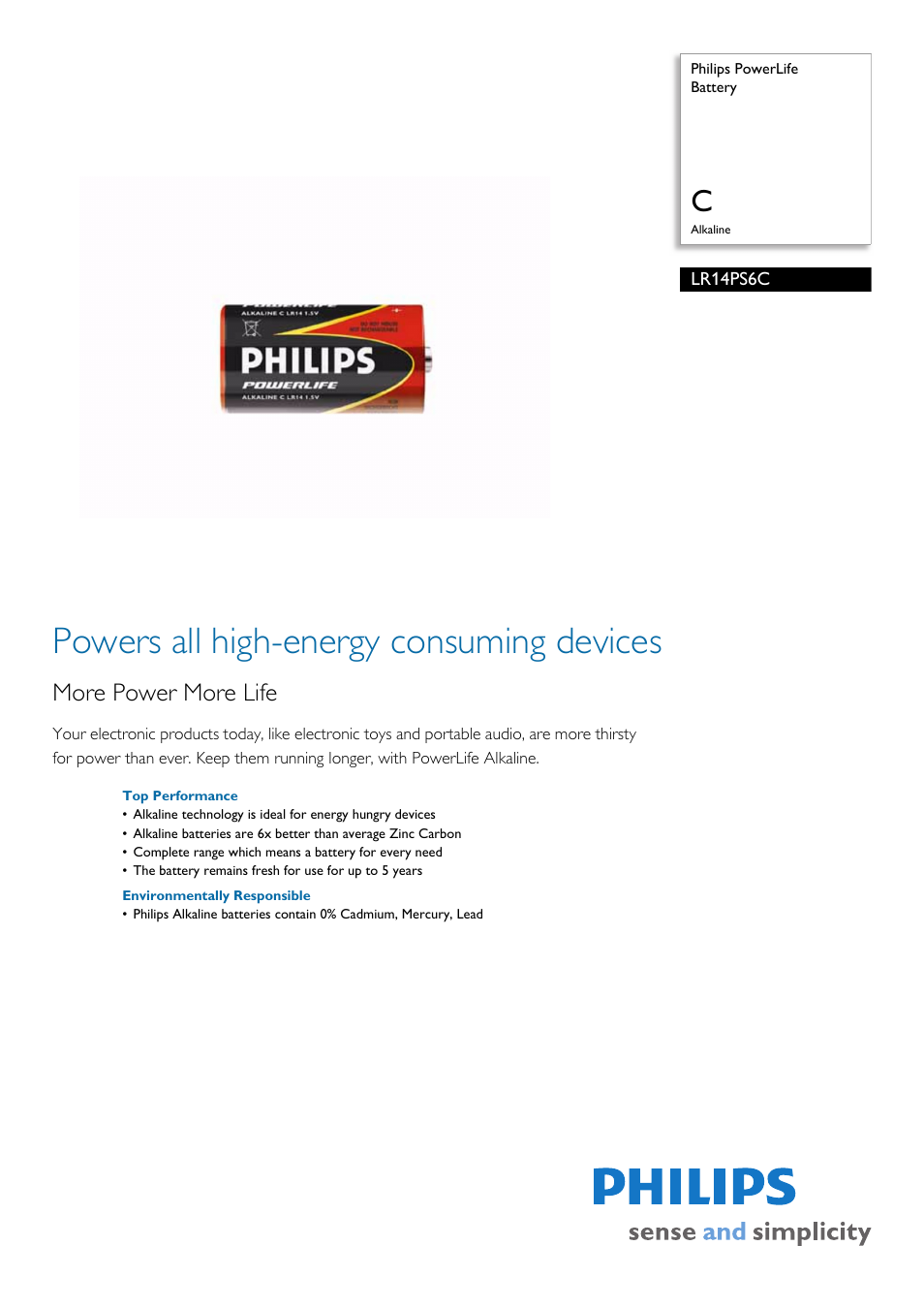 Philips PowerLite LR14PS6C User Manual | 2 pages