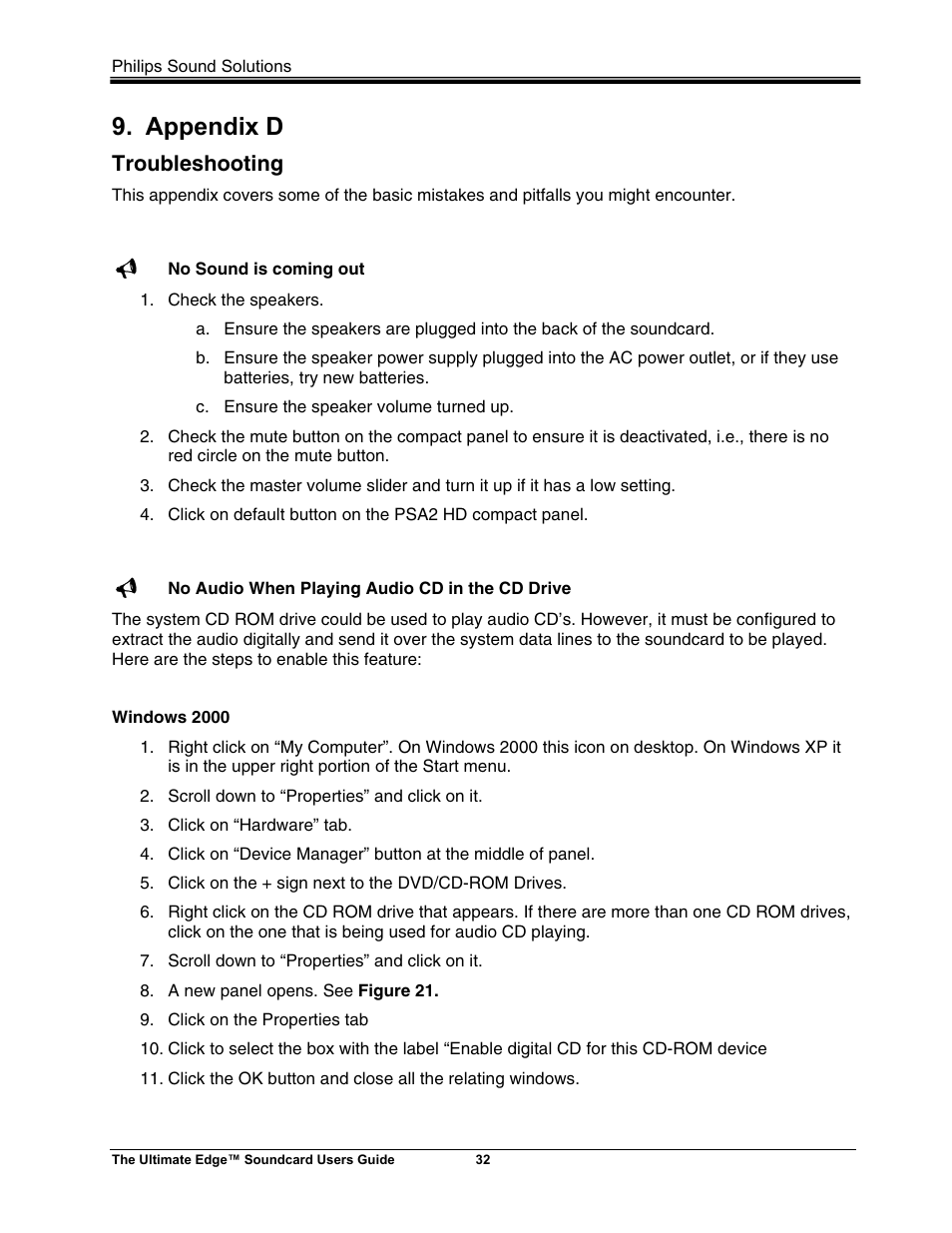 Appendix d | Philips ULTIMATE EDGE 5.1 User Manual | Page 38 / 40