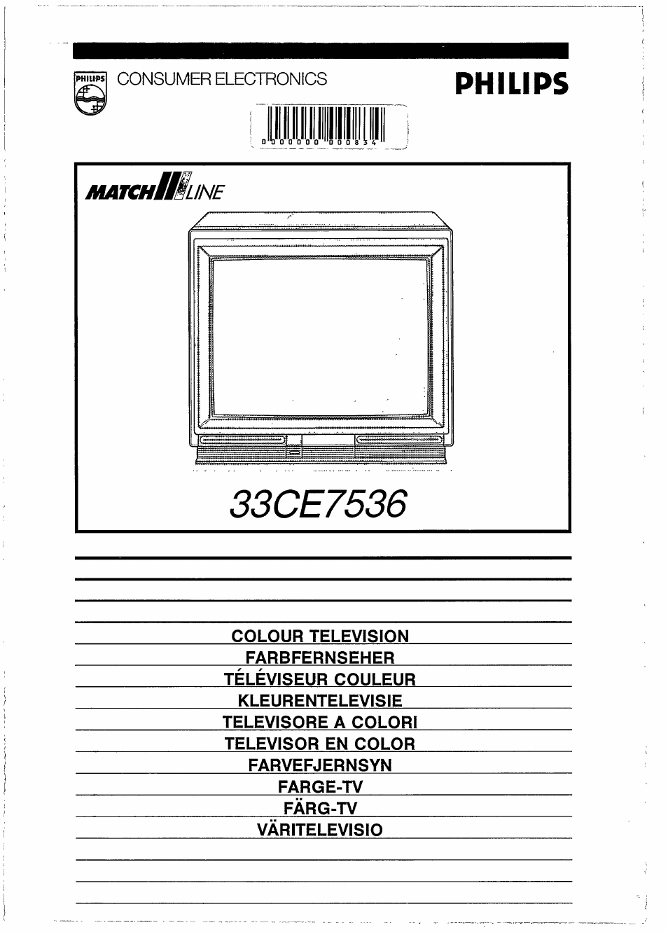 Philips MATCHLINE 33CE7536 User Manual | 23 pages