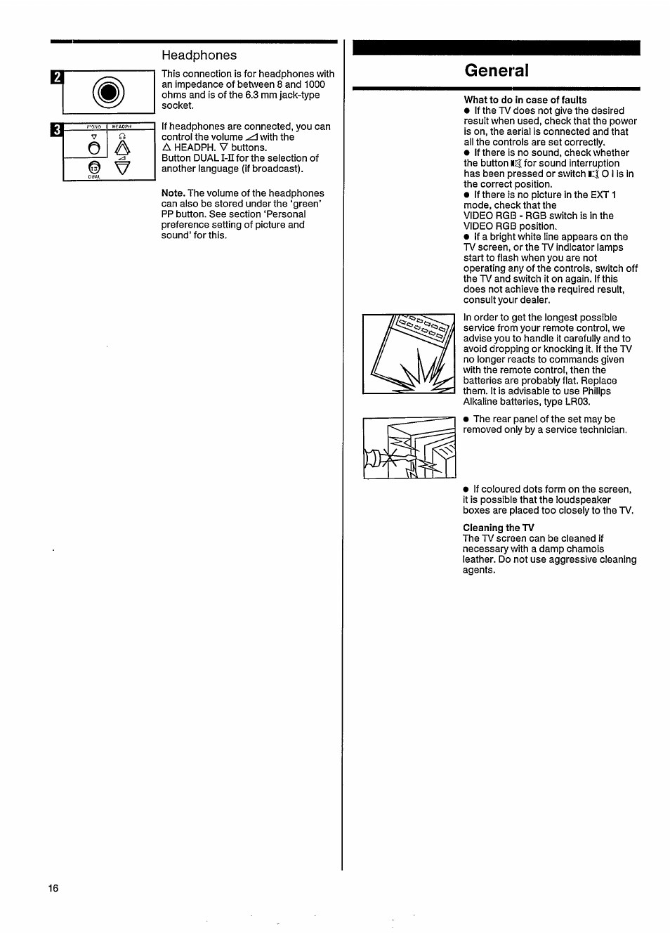 Genera, Headphones | Philips MATCHLINE 33CE7536 User Manual | Page 20 / 23