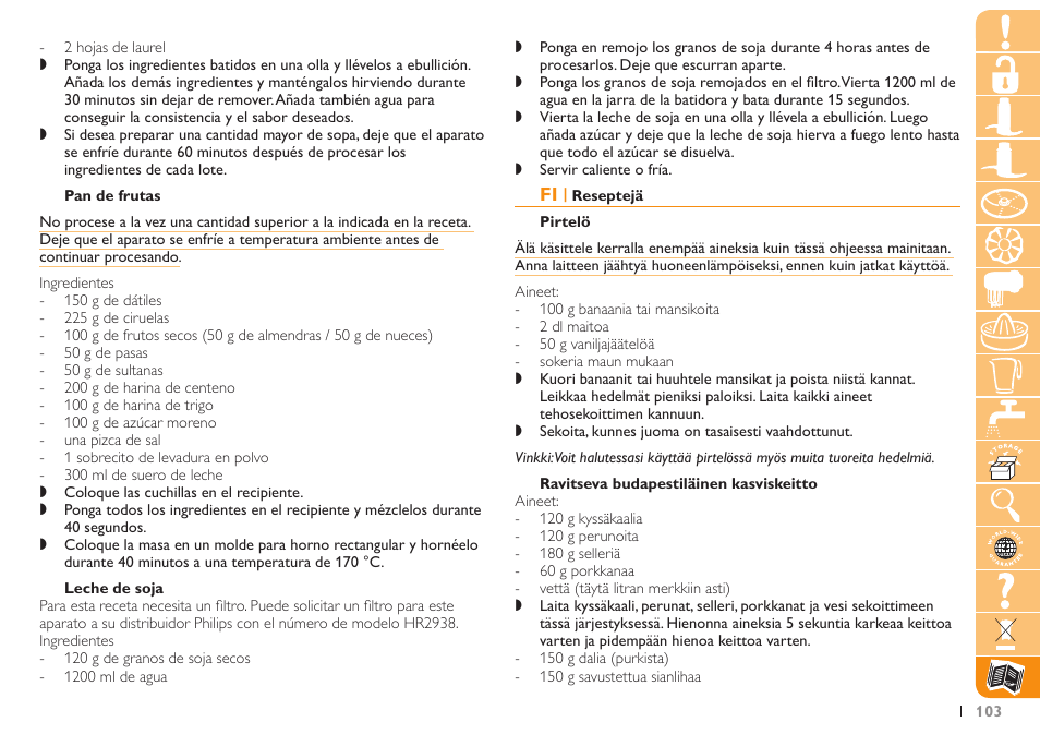 Philips HR7740 User Manual | Page 103 / 116
