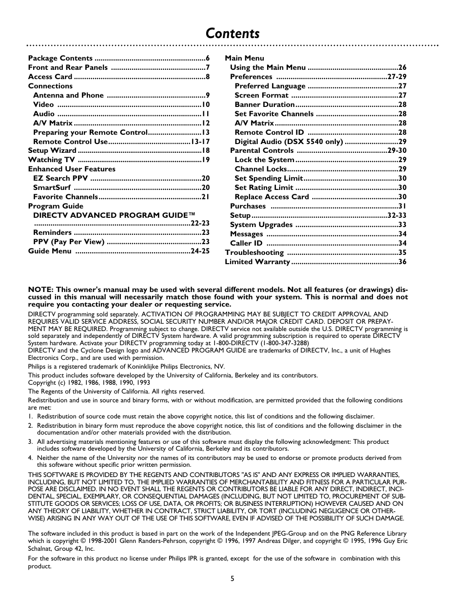 Philips DSX 5500 User Manual | Page 5 / 36