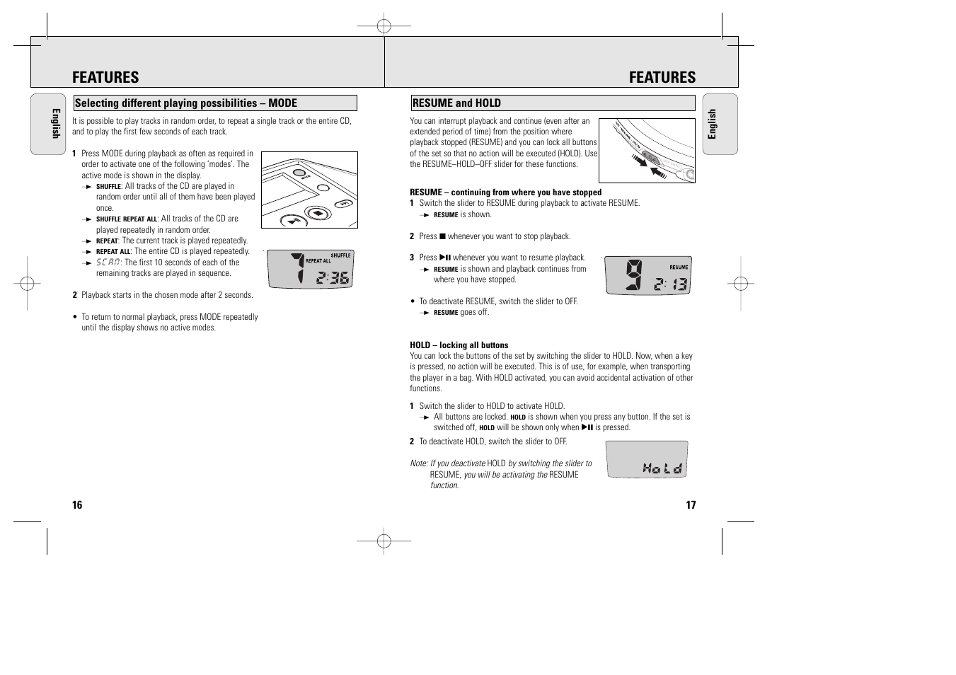 Features | Philips AX5002 User Manual | Page 10 / 12